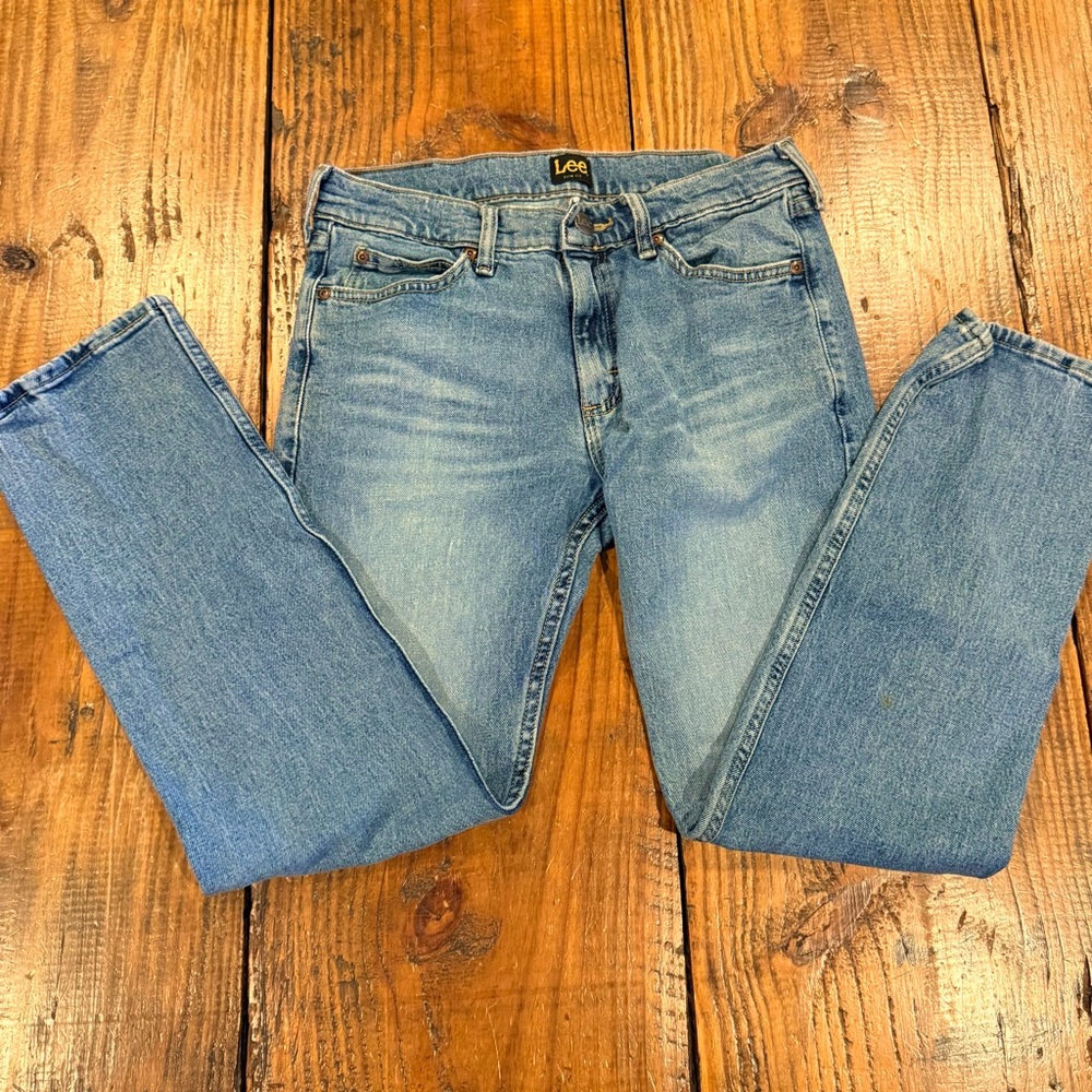 Vintage 2003 Lee Slim Fit Straight Leg Jeans Medium Wash 30x30 Y2K Denim